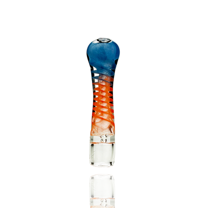 4" Chillum One Hitter Swirl Design Color Frit Glass