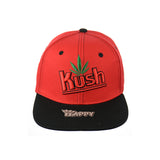 Kush Leaf Embroidered Snapback Hat 100% Cotton