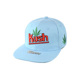 Kush Leaf Embroidered Snapback Hat 100% Cotton