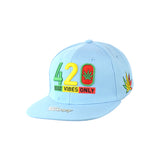 420 Good Vibes Only Embroidered Snapback Hat 100% Cotton