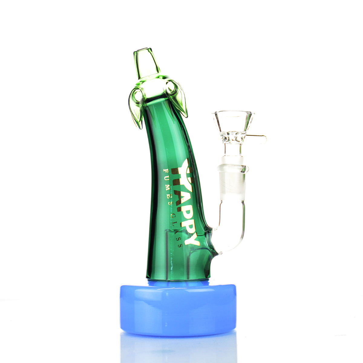 7" Eggplant Water Pipe with Shower and 14mm Male Bowl