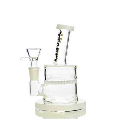 6" Honeycomb Water Pipe Bong with 14mm Male Bowl 60mm Glass Tube Happy Fumes Glass Brand