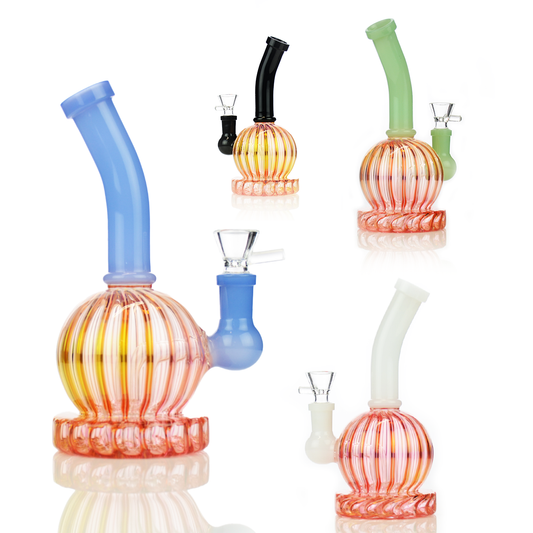 7" Water Pipe Bong Golden Base with 14mm Male Bowl