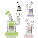 6" Happy Fumes Glass Tree Arm Percolator with 14 Male Bowl