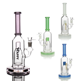 11" Happy Fumes Glass with Bottle Design Shower and 14mm Male Bowl