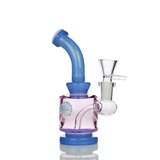 6" Water Pipe Bond with Locket Color Tube Glass and 14mm Male Bowl