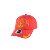 Marine Embroidered Hat Velcro Back