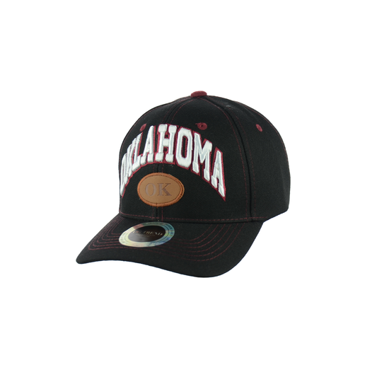 Oklahoma Baseball Embroidered Hat Velcro Back