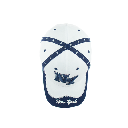New York Baseball Embroidered Hat Velcro Back