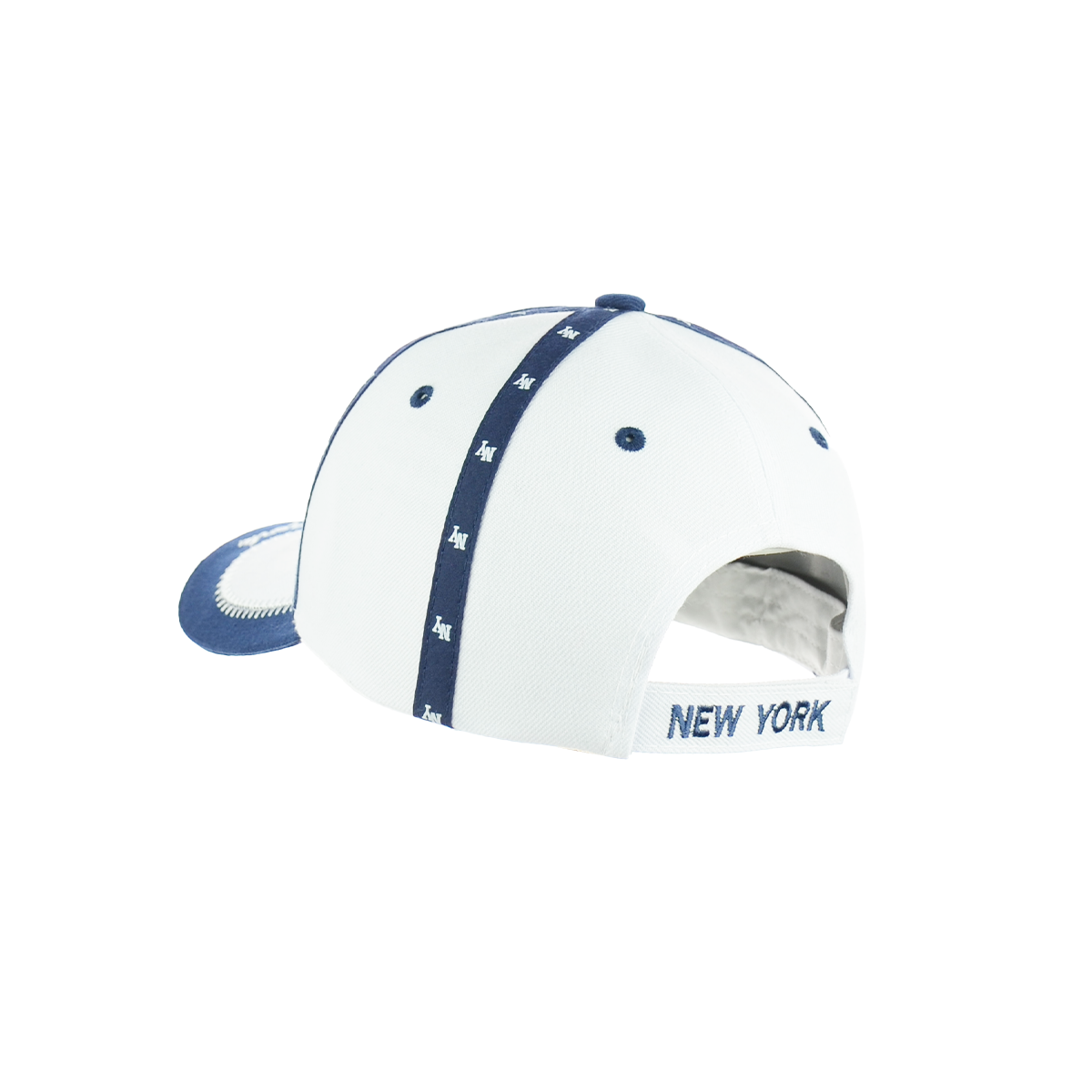 New York Baseball Embroidered Hat Velcro Back