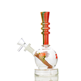 8" Rasta Flower Water Pipe Bong with 14mm Male Bowl