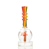 8" Rasta Flower Water Pipe Bong with 14mm Male Bowl