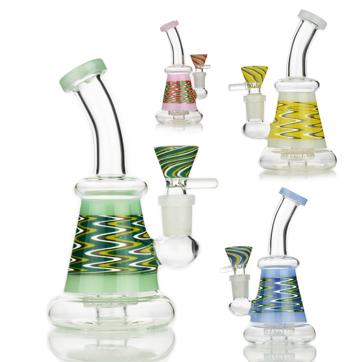 6" Wigwag Designs Water Pipe with 14mm Male Bowl