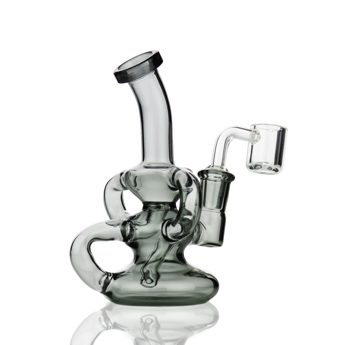 5" Pink Recycler Rig with 14mm Male Banger