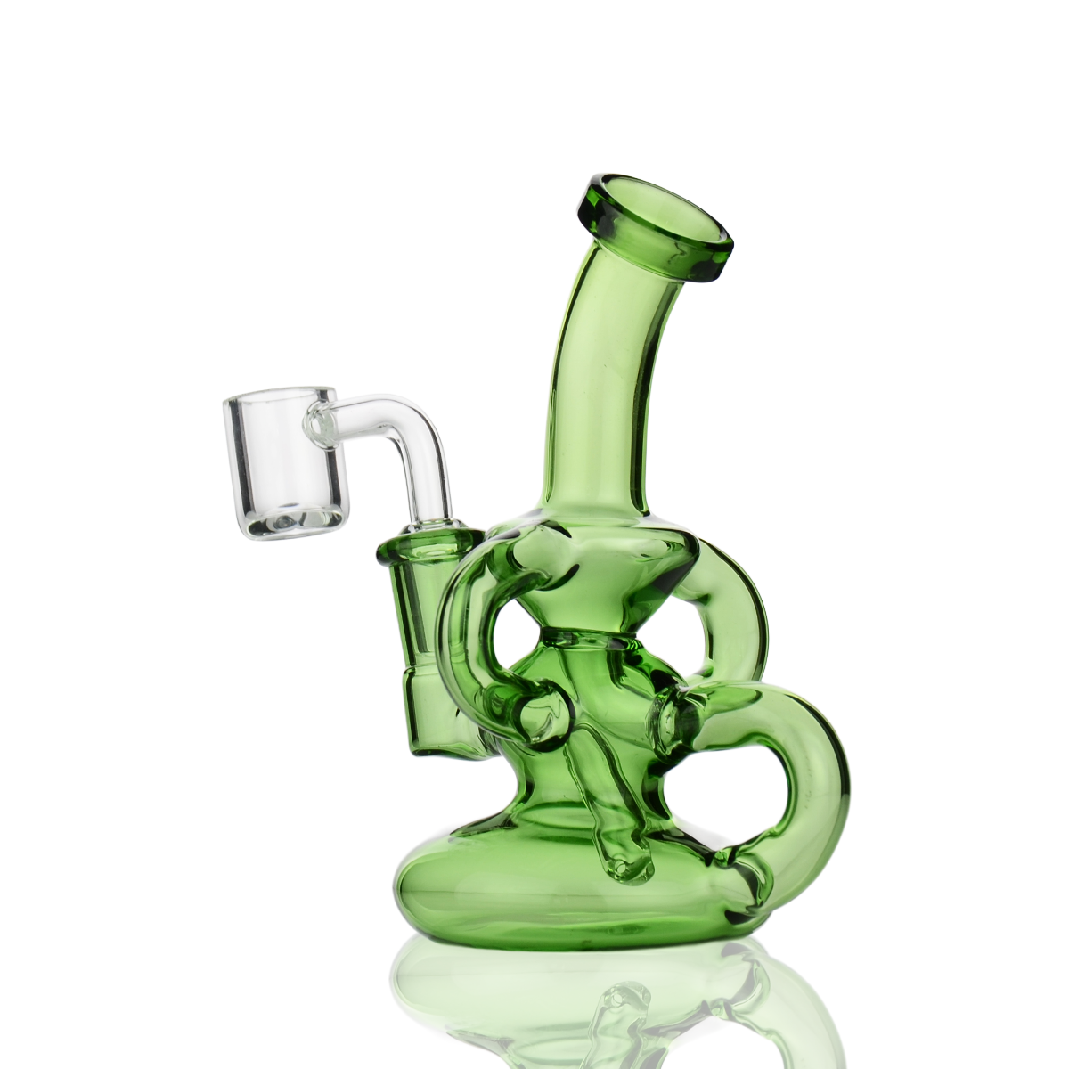 5" Pink Recycler Rig with 14mm Male Banger