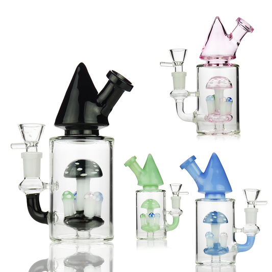 7" Mushroom Cone Style Water Pipe with 14mm Male Bowl