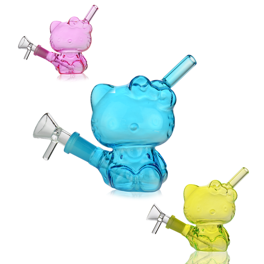 5" Cat Water Pipe with 14mm Male Bowl