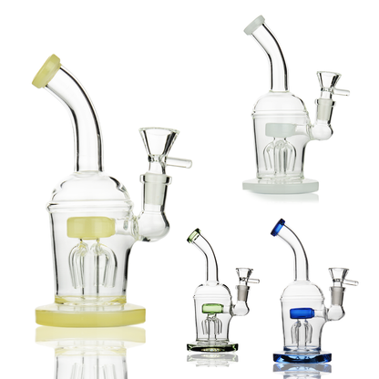 7" Water Pipe with Dome Shower and 14mm Male Bowl