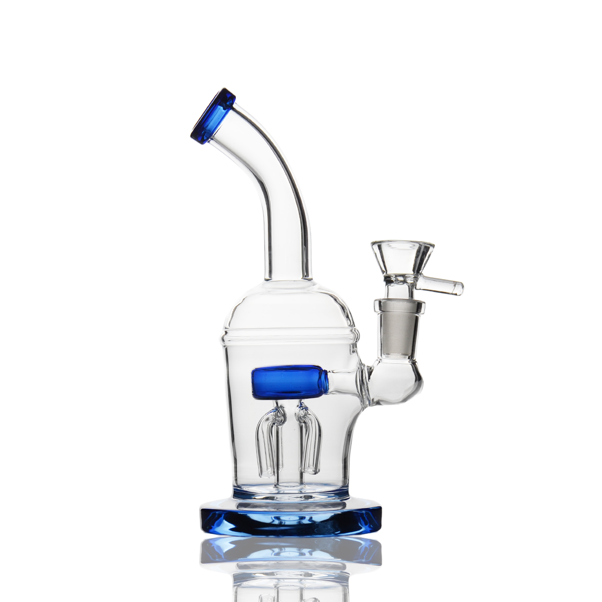 7" Water Pipe with Dome Shower and 14mm Male Bowl
