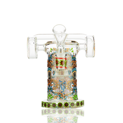 6.5" Recycler Day of The Dead Beaker with 14mm Male Bowls