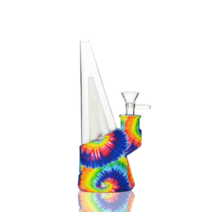 7" Puffco Design Silicone Glass Water Pipe with 14mm Male Bowl