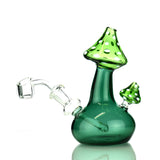 5.5" Mushroom Design Color Tube Glass Water Pipe with 14mm Male Bowl