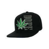 Dope Canna Leaf Embroidered Snap Hat