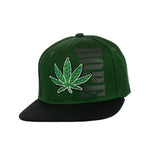 Dope Canna Leaf Embroidered Snap Hat