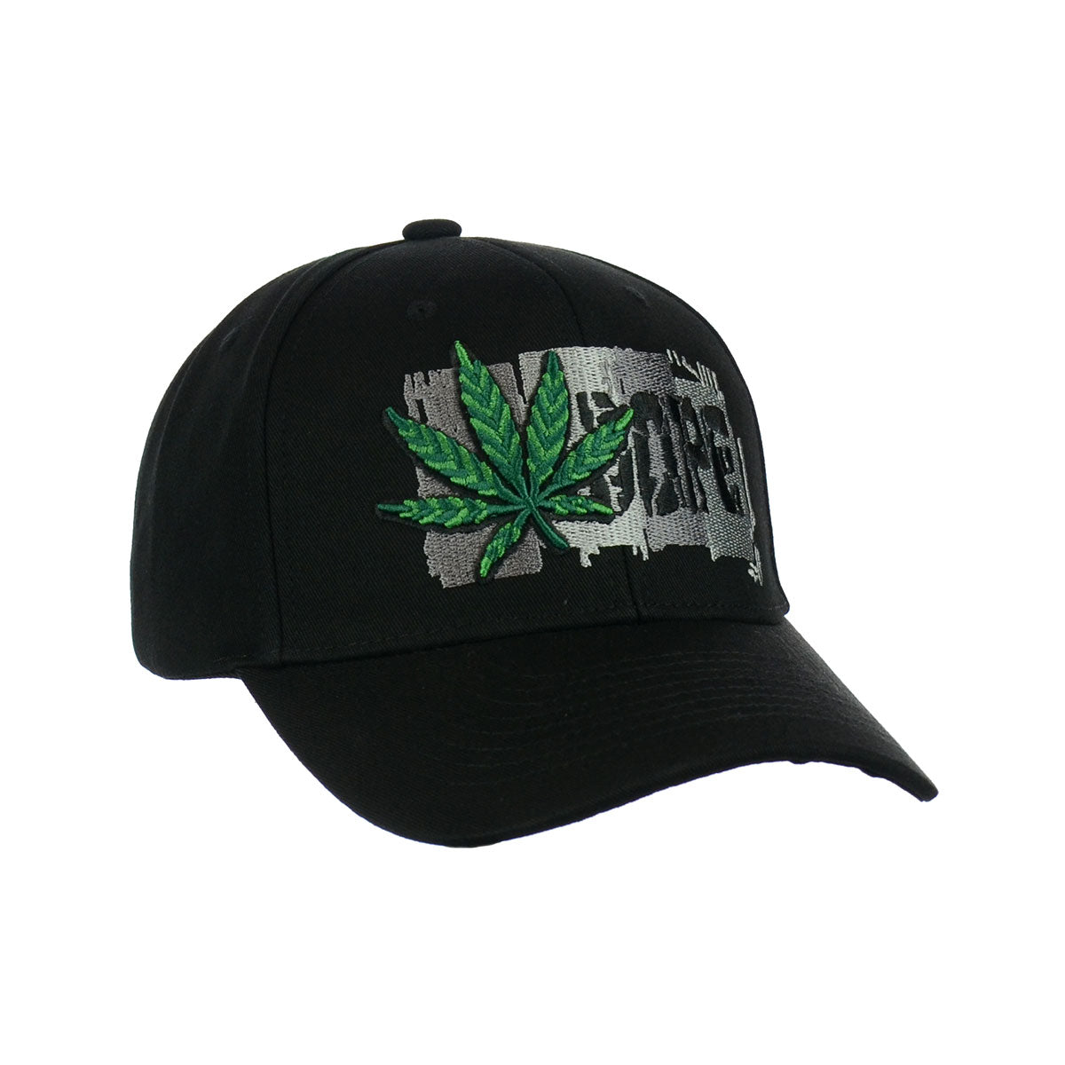 Dope Cannabis Leaf Embroidered Snapback Hat
