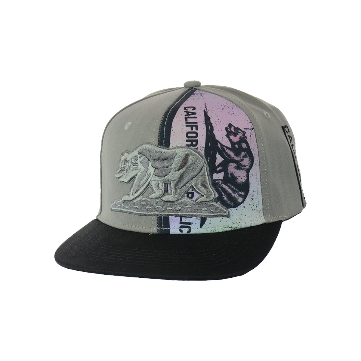 California Bear Embroidered Snapback Hat