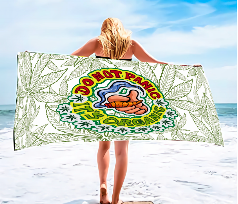 Do not Panic Beach Towel - Size 64 x 30 Inches