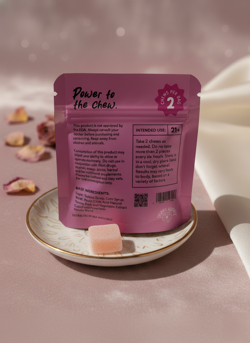 SEXY TIME CHEWS FOR HER - 50 PACKS/ 2 CHEWS PER PACK