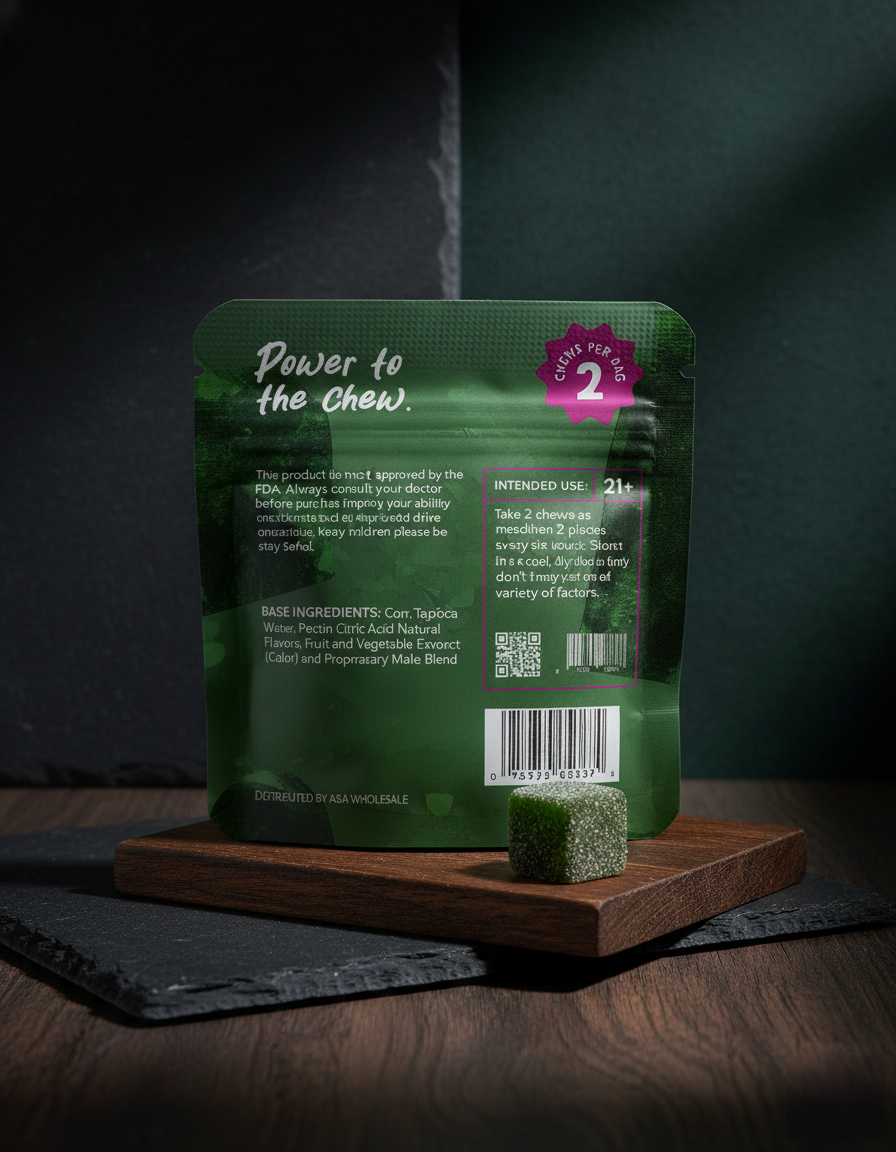 SEXY TIME CHEWS FOR GUYS - 50 PACKS/ 2 CHEWS PER PACK