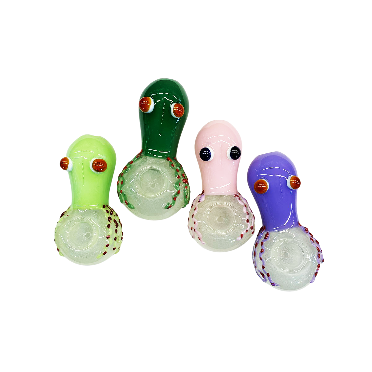 4.5" Glow in The Dark Octopus with Slime Color Tube