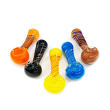 3.5" Color Frit Hand Pipe with Spiral Designs