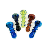 3.5" Color Frit Hand Pipe With Double Ring