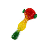 3.5" Hand Pipe Rasta Color Art Spoon