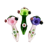 4.5" Flower Mushroom  Art Hand Pipe Spoon