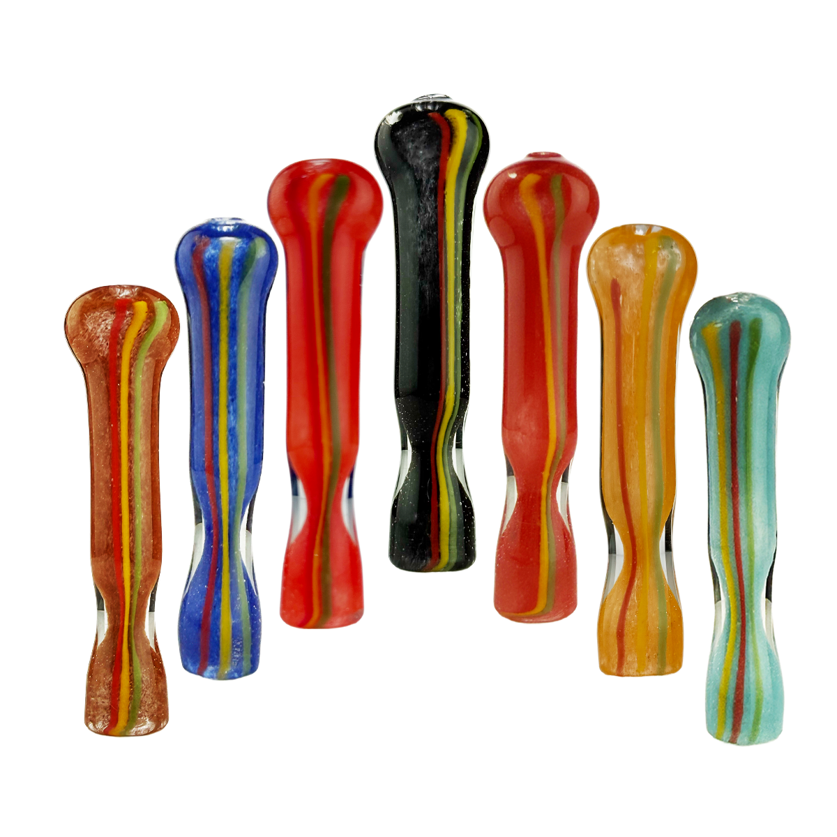 4" Chillum One Hitter Color Frit Glass