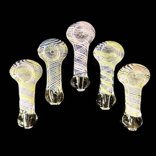 2.5" Slime Swirling Art Hand Pipe Spoon | Wholesale Mini Glass Hand Pipe – LA Wholesale Kings