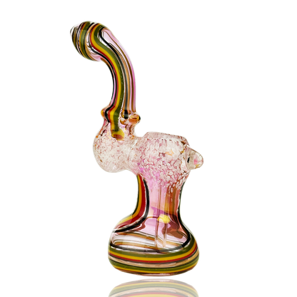 8" Gold Fumed Rasta Bubbler