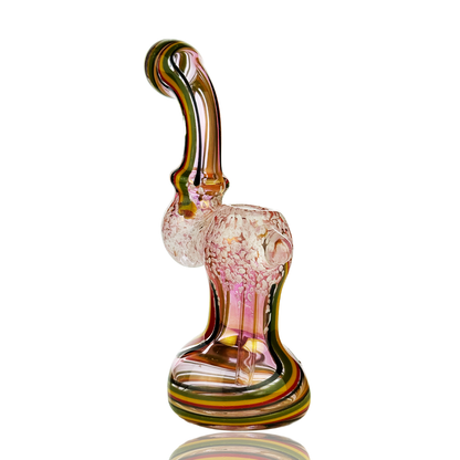 8" Gold Fumed Rasta Bubbler