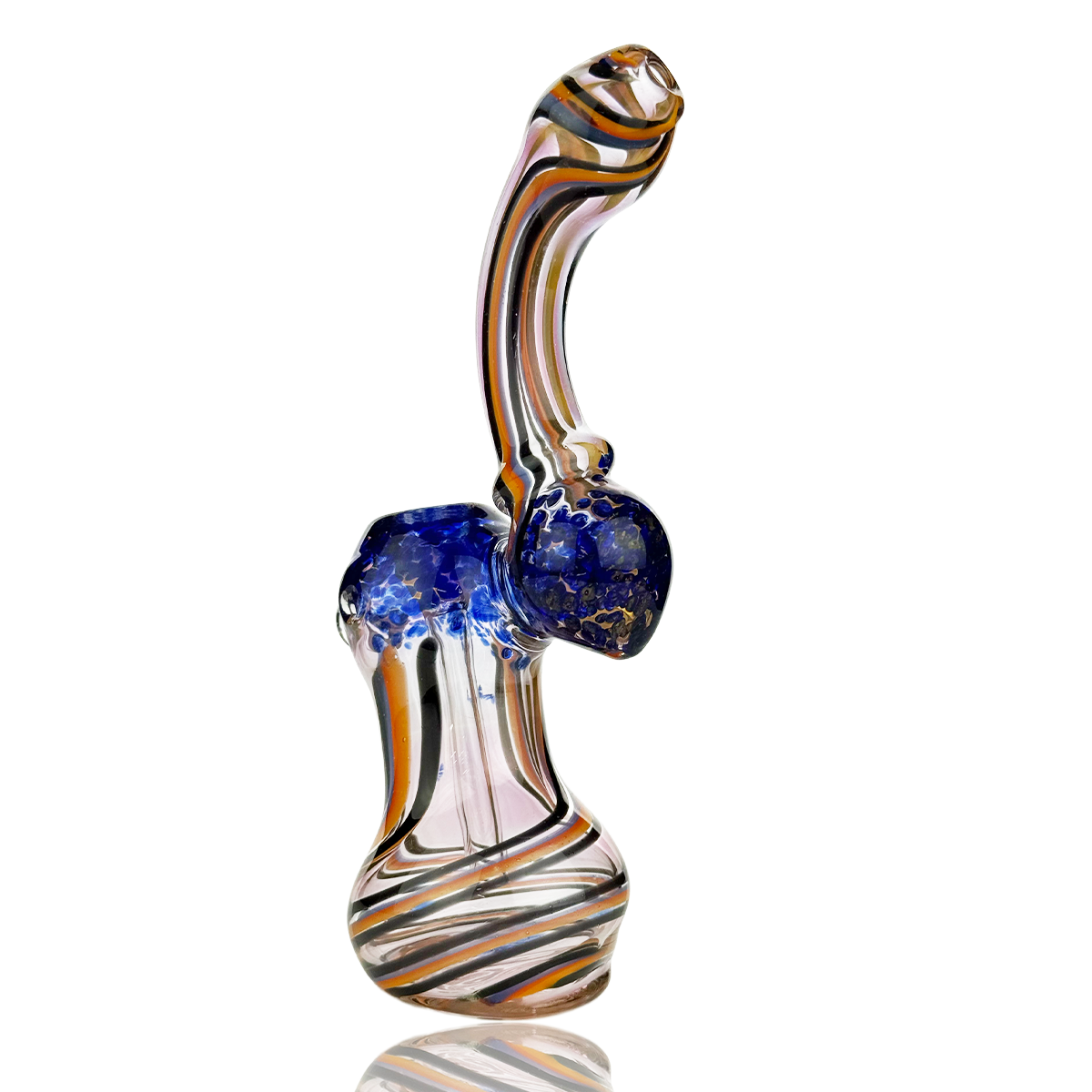 8" Gold Fumed Rasta Bubbler