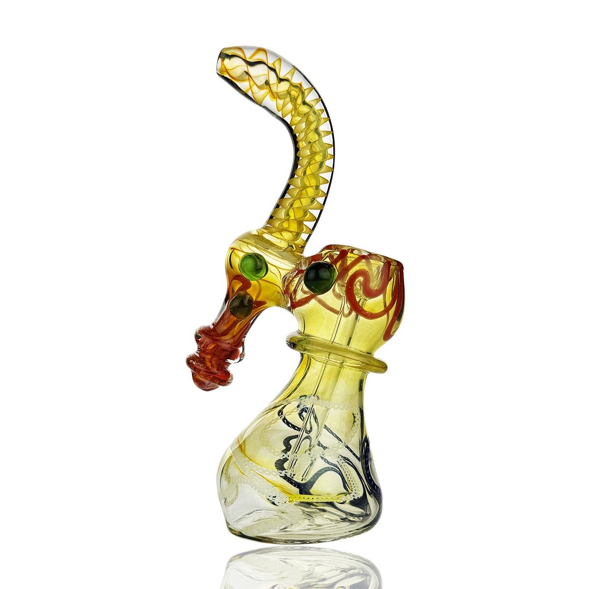 8" Twister Bubbler with Fumed Glass