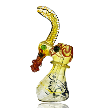 8" Twister Bubbler with Fumed Glass