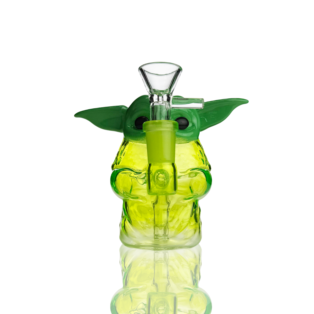 5" Yoda Glass Water Pipe with 14mm Male Bowl