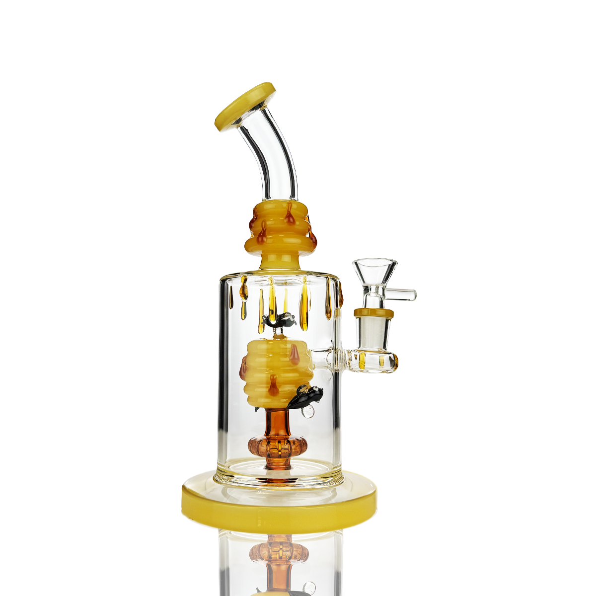 9" Honey Bee Water Pipe Bong with 14mm Male Bowl