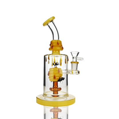 9" Honey Bee Water Pipe Bong with 14mm Male Bowl