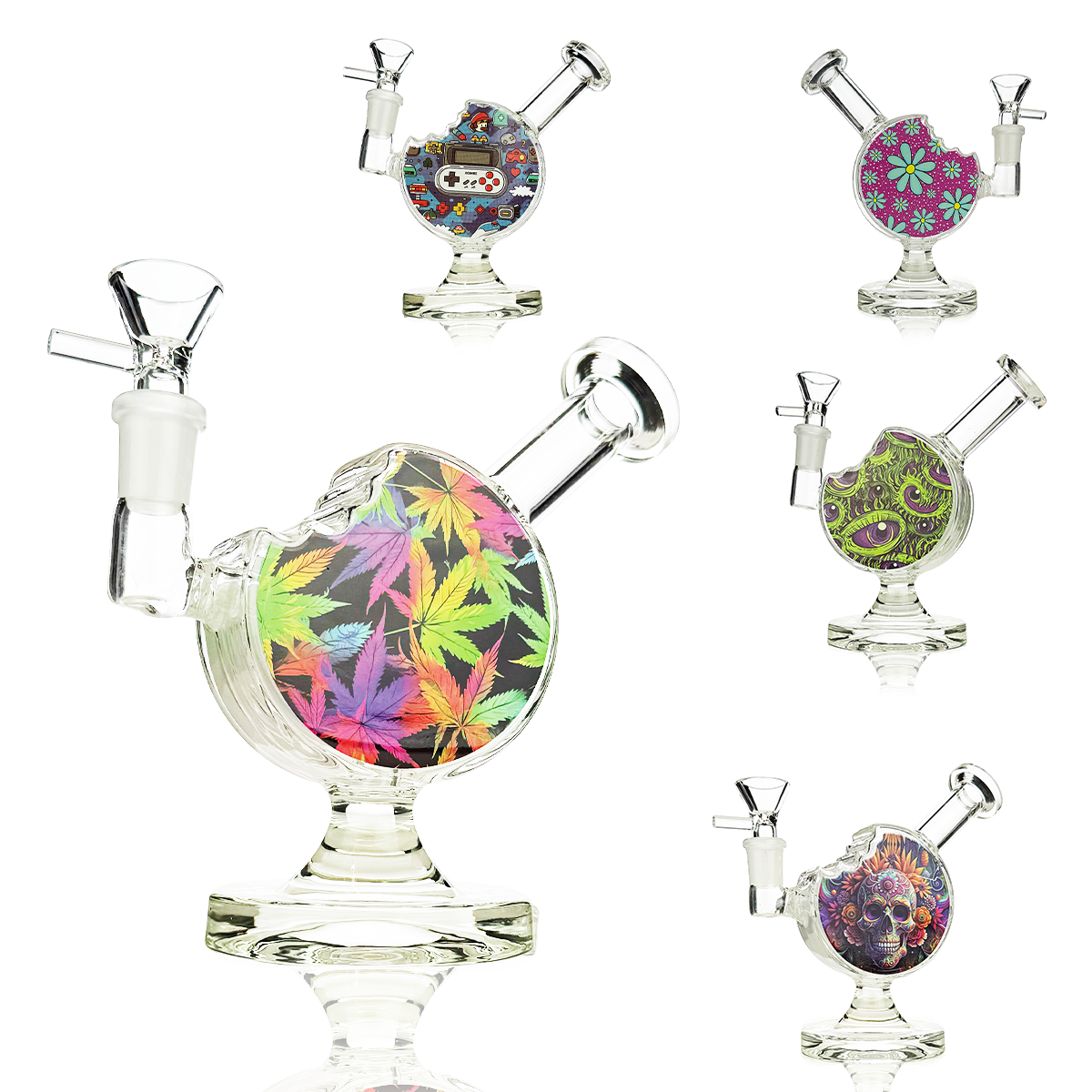 7" Water Pipe Bong with 14mm Male Bowl