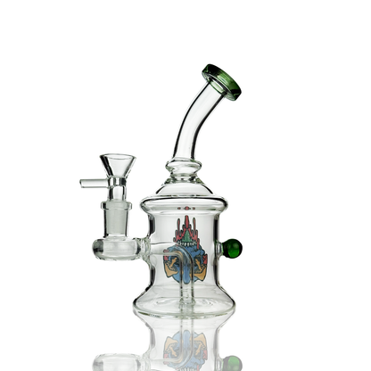 6" Water Pipe with Pearl Design with 14mm Male Bowl